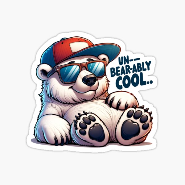 Chill Polar Bear Sticker
