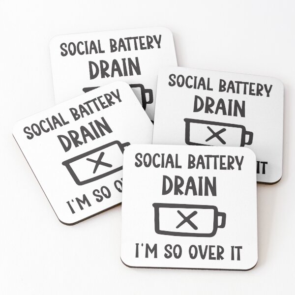 Item preview, Social Battery Drain I'm So Over It Sarcastic Introvert designed and sold by teeshop87.