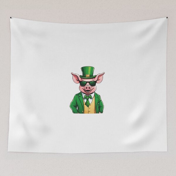 Item preview, St. Patrick's Day Leprechaun Pig Classic designed and sold by Majestic Paws.
