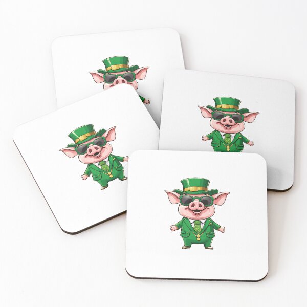 Item preview, St. Patrick's Day Leprechaun Pig Classic designed and sold by Majestic Paws.