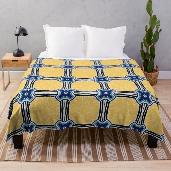 Item preview, Sunshine Gridlock: Stylish Yellow and Black Checkered pattern designed and sold by HendAhabib.