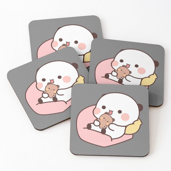 Item preview, BuBu Panda playing with mini DuDu Bear toy❤️ designed and sold by Pandety.
