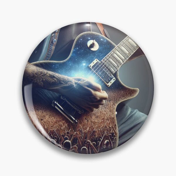 Item preview, Galactic Rockstar Guitarist - Electric Guitar Concert with Cosmic Space Background Poster designed and sold by kanastores.