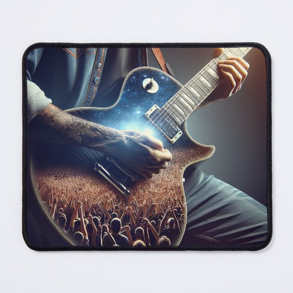 Item preview, Galactic Rockstar Guitarist - Electric Guitar Concert with Cosmic Space Background Poster designed and sold by kanastores.