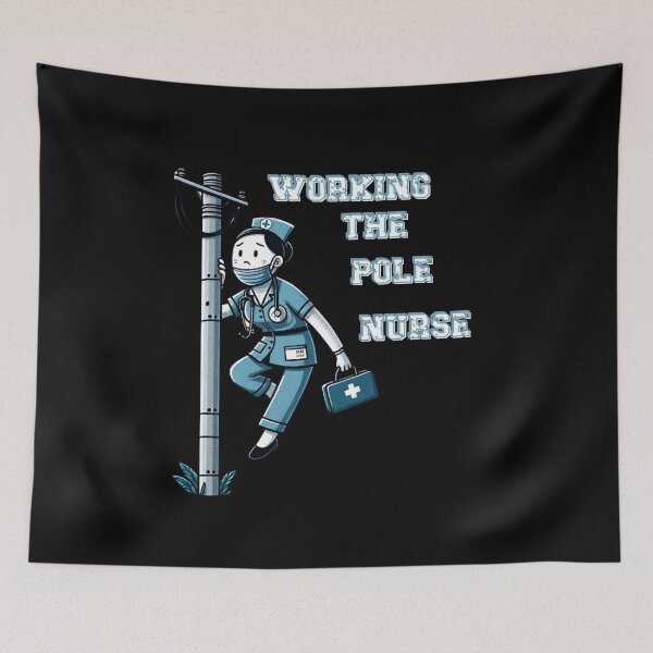 Item preview, working the pole nurse  designed and sold by ArtFeverShop.
