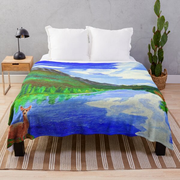 Item preview, Landscape with Deer at Mystic Creek designed and sold by Carlo Varo.