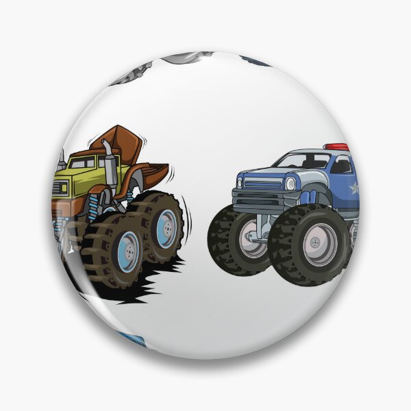 Item preview, Brown Blue Red flagged Monster Trucks  designed and sold by Hinny8.