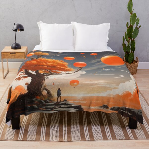Item preview, A person standing on a rock with orange trees and orange balls designed and sold by johndesign88.