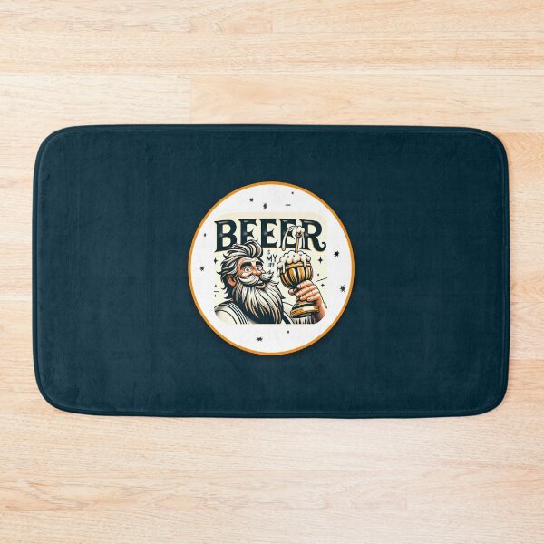 Item preview, Vintage beer sticker illustration with happy bearded man holding mug designed and sold by Ihor Ivanov.