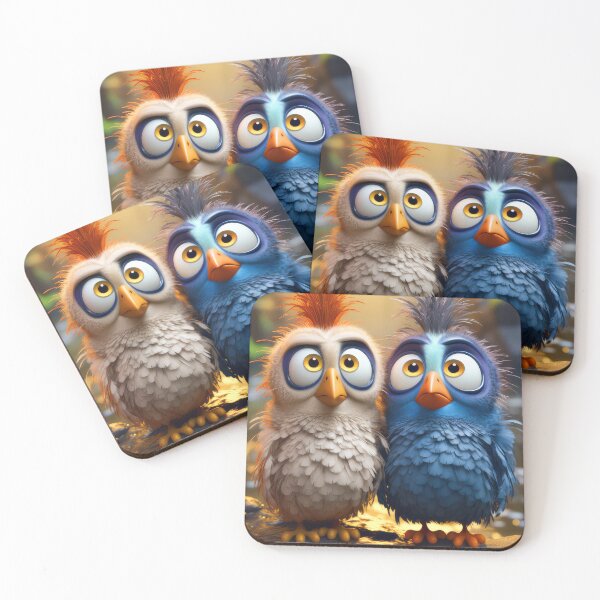 Item preview, 2 Googly Eyed Sad Birds  designed and sold by WesDotPhotography.