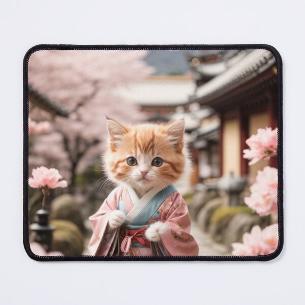 Item preview, Kawaii Cat in Kimono designed and sold by ARESUSTAR.