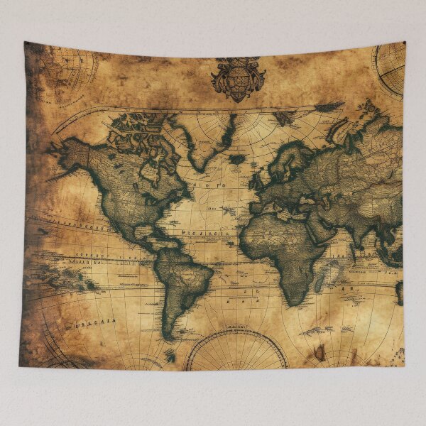 Item preview, Vintage Map of the World designed and sold by CosmicAnomaly.