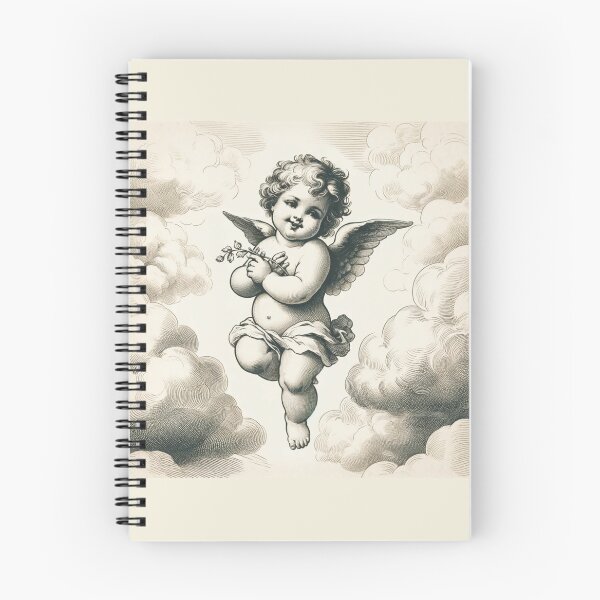 Item preview, Classic engraving of a cherub   designed and sold by dausiael.