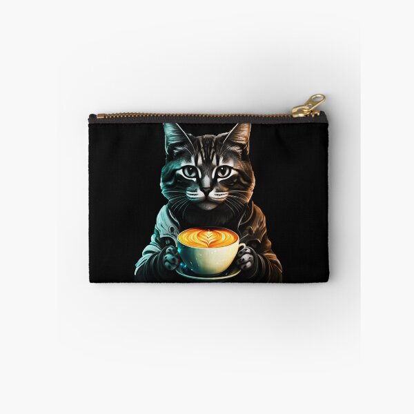 Item preview, Cat drinking a coffee, Cattuccino designed and sold by Szkicerka.