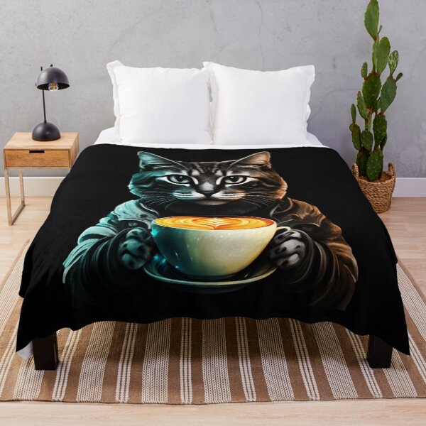 Item preview, Cat drinking a coffee, Cattuccino designed and sold by Szkicerka.
