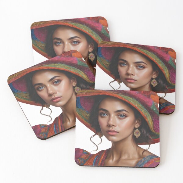 Item preview,  portrait of a woman in a hat designed and sold by Imagine2024.