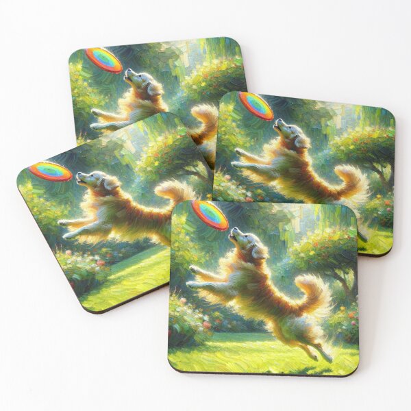 Item preview, Golden Retriever making an impression catching the frisbee in the back yard designed and sold by PinoyDnDShirts.