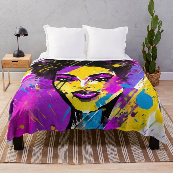 Item preview, Beautifull African Woman With Violet, Pink, Yellow, Blue and Purple designed and sold by MakeInShop.