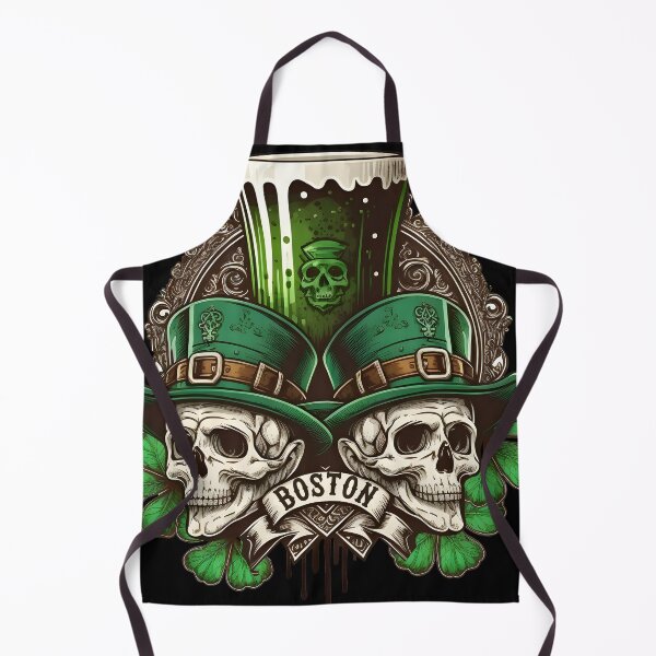 Item preview, St. Patrick's Day Boston Irish Skulls, Shamrocks, and Green Beer designed and sold by WigOutlet.