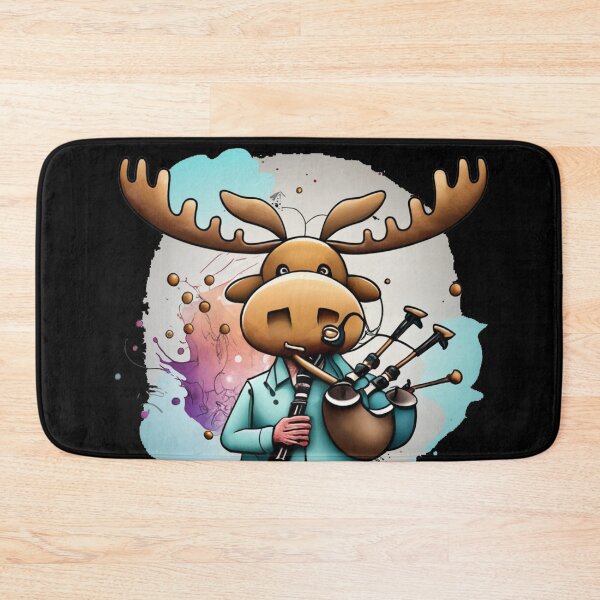 Item preview, Funny Moose Playing Bagpipes Music Art designed and sold by Nature's Fancy.
