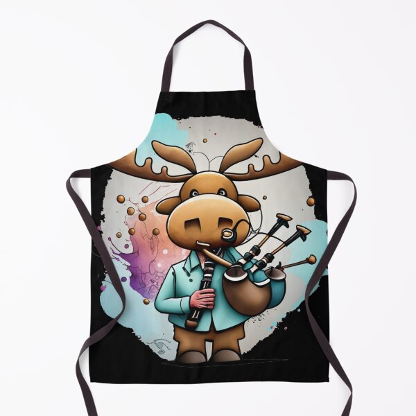 Item preview, Funny Moose Playing Bagpipes Music Art designed and sold by Nature's Fancy.