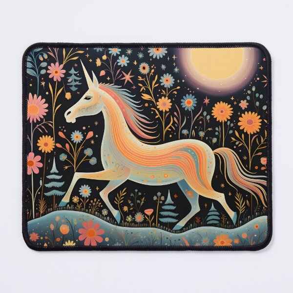 Item preview, Under The Floral Moon Prancing Unicorn designed and sold by DigitalityArt.
