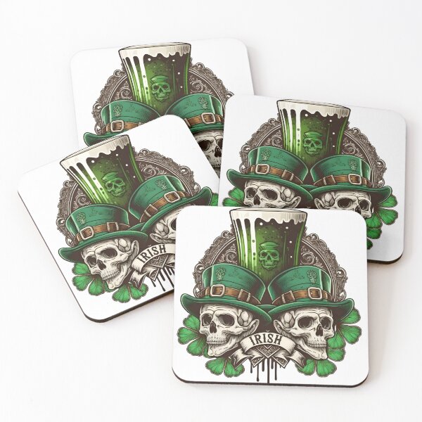 Item preview, St. Patrick's Day Irish Skulls, Shamrocks, and Beer designed and sold by WigOutlet.