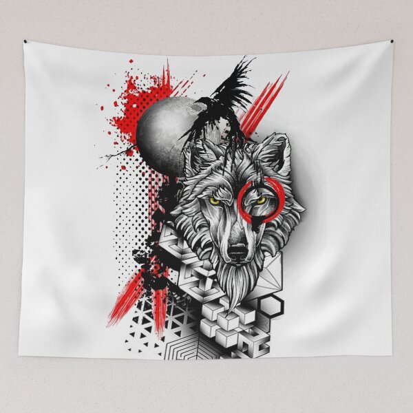 Item preview, Trash Polka and Geometric Wolf Design designed and sold by AquiliFilius.