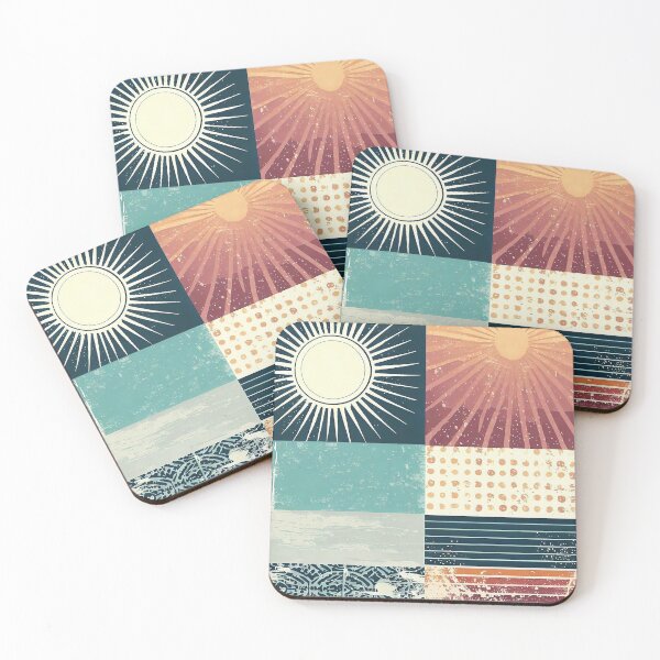Item preview, Retro Sixties Patchwork, Sun and the Ocean designed and sold by SamJanner.