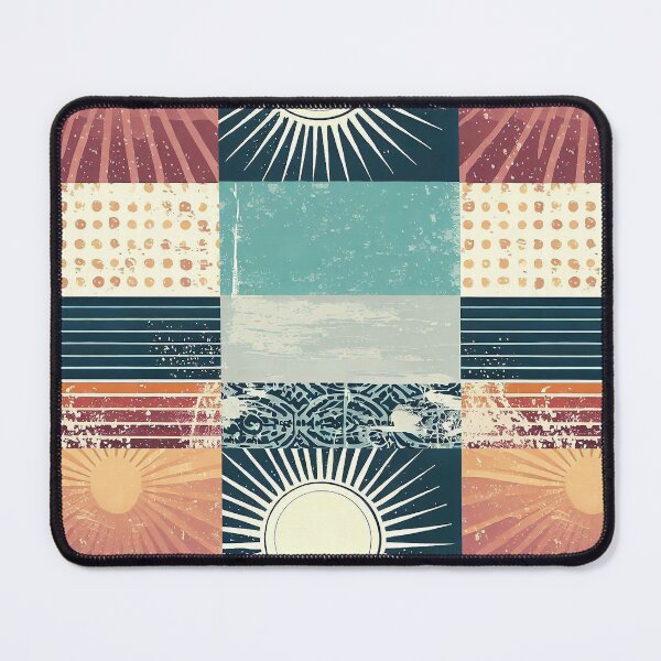 Artikelvorschau, Retro-Sixties-Patchwork, Sonne und Ozean entworfen und verkauft von SamJanner.