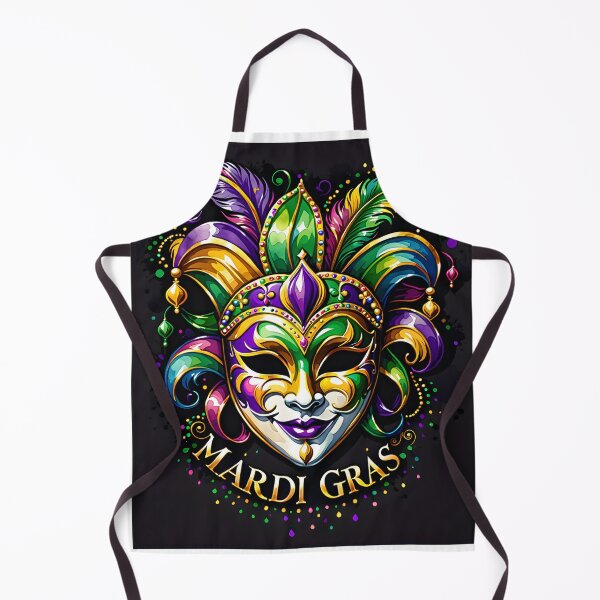 Item preview, Carnival Masquerade - Luminous Mardi Gras Mask designed and sold by WickedAI.