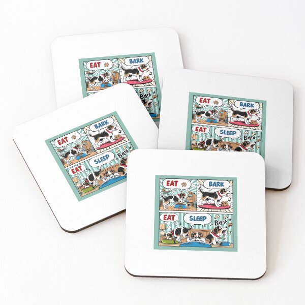 Item preview, Dog's Daily Delights: "Eat, Sleep, Bark" Comic Dog designed and sold by creativechaster.
