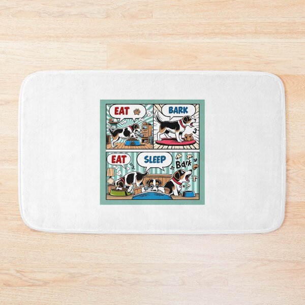 Item preview, Dog's Daily Delights: "Eat, Sleep, Bark" Comic Dog designed and sold by creativechaster.
