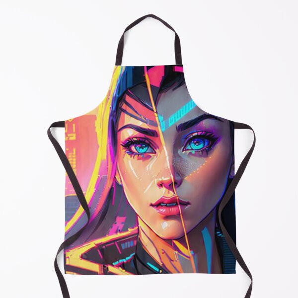 Item preview, Futuristic vision: young woman, tech chic, neon glow. Urban elegance. designed and sold by WHITI_MANAWA.