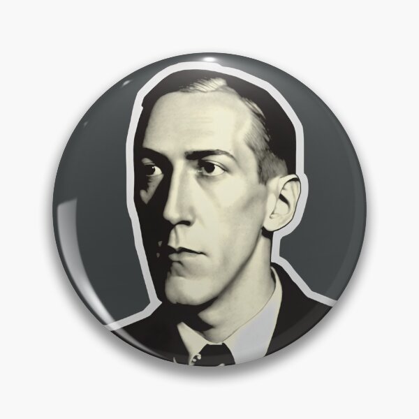 Item preview, HP Lovecraft - Minimalist Portrait White Outline designed and sold by CarcosaShop.