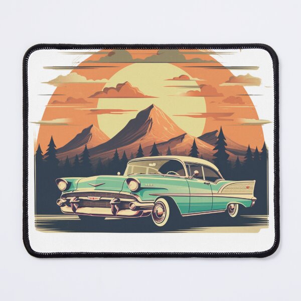 Item preview, Vintage car at sunset designed and sold by VigorVilla.