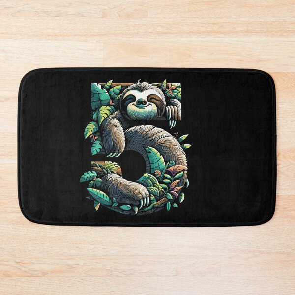 Item preview, 5 year sloth 5th birthday gift designed and sold by Pineapple-Tree.