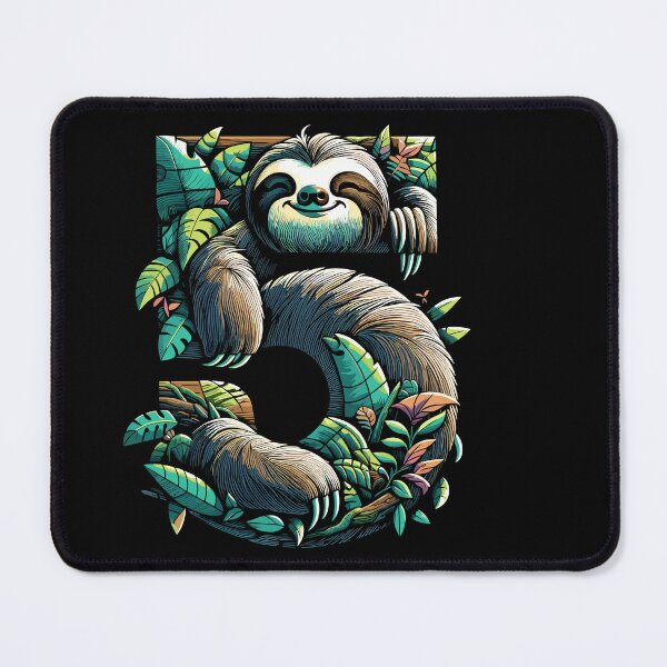 Item preview, 5 year sloth 5th birthday gift designed and sold by Pineapple-Tree.