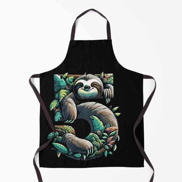 Item preview, 5 year sloth 5th birthday gift designed and sold by Pineapple-Tree.
