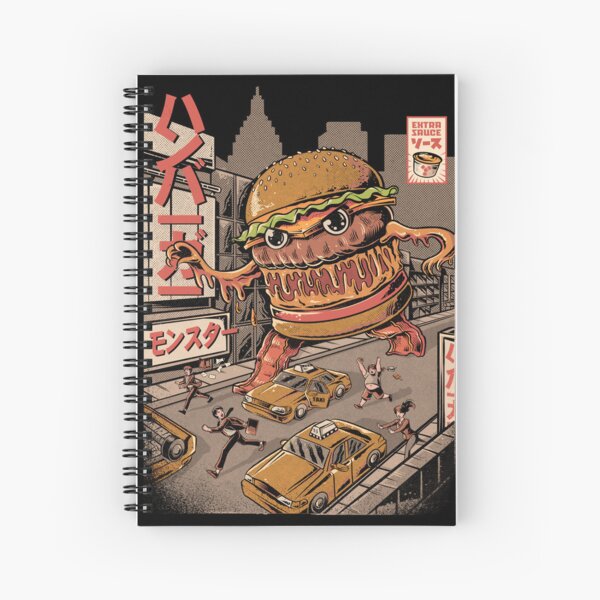 Aperçu de l'œuvre BurgerZilla - Noir créée et vendue par Ilustrata®.