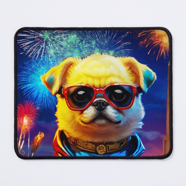 Item preview, Pug HAPPY HOLIDAYS 167 4th of July designed and sold by RedBluffTraders.