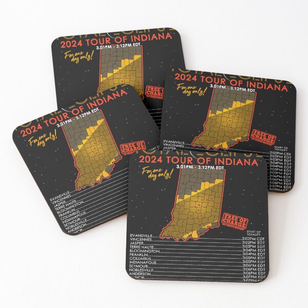 Item preview, Total Solar Eclipse 2024 Tour of Indiana designed and sold by Nerd Shizzle.