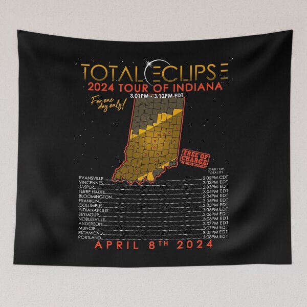 Item preview, Total Solar Eclipse 2024 Tour of Indiana designed and sold by Nerd Shizzle.