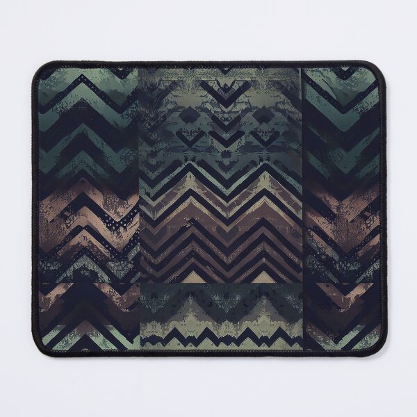 Artikelvorschau, Dunkelgrünes und braunes Herringbone-Grunge-Patchwork-Muster entworfen und verkauft von SamJanner.