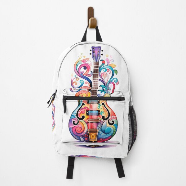 Item preview, Harmony in Hues: Colorful Guitar Artistry designed and sold by tasiawatercolor.