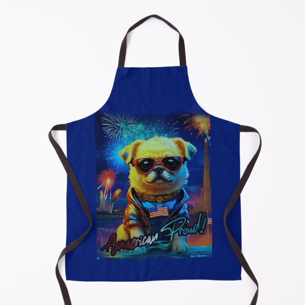 Item preview, Pug HAPPY HOLIDAYS 167 4th of July AMERICAN PROUD designed and sold by RedBluffTraders.