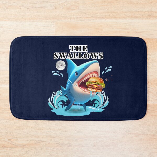 Item preview, Midnight Burger: Shark Swallowing a Burger Under the Moonlight designed and sold by RvinJo8.