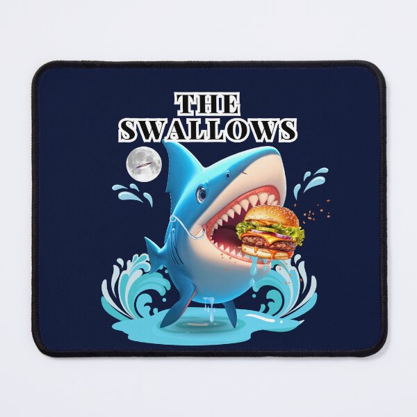 Item preview, Midnight Burger: Shark Swallowing a Burger Under the Moonlight designed and sold by RvinJo8.