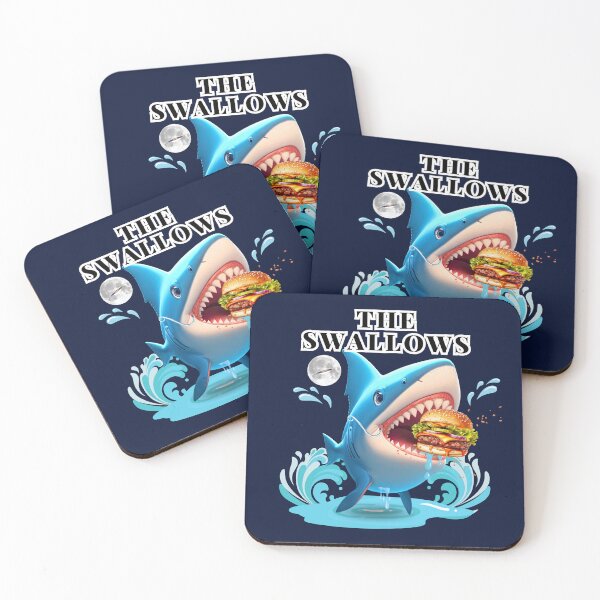 Item preview, Midnight Burger: Shark Swallowing a Burger Under the Moonlight designed and sold by RvinJo8.