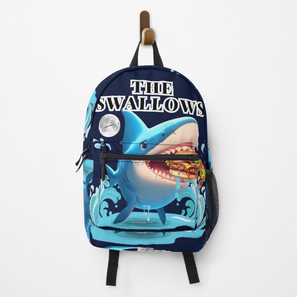 Item preview, Midnight Burger: Shark Swallowing a Burger Under the Moonlight designed and sold by RvinJo8.